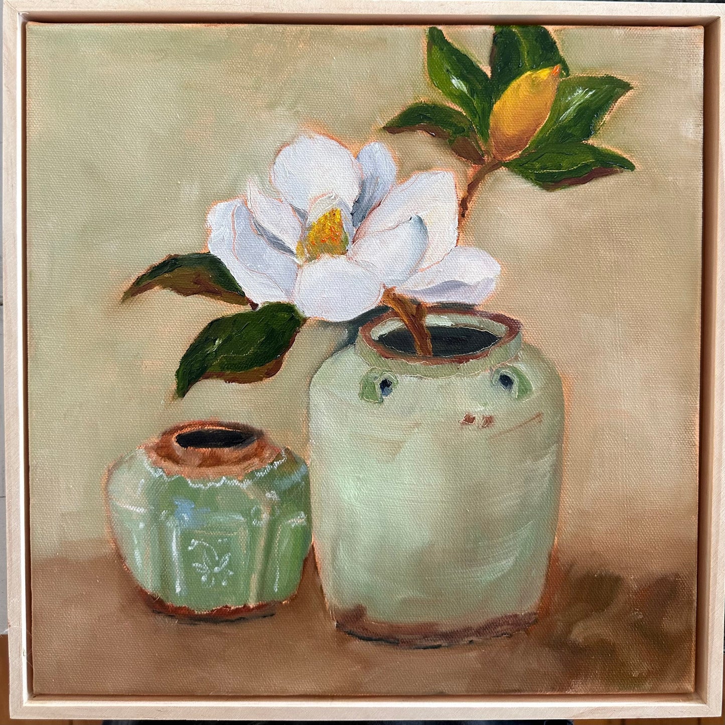 Ginger Jars with Magnolia