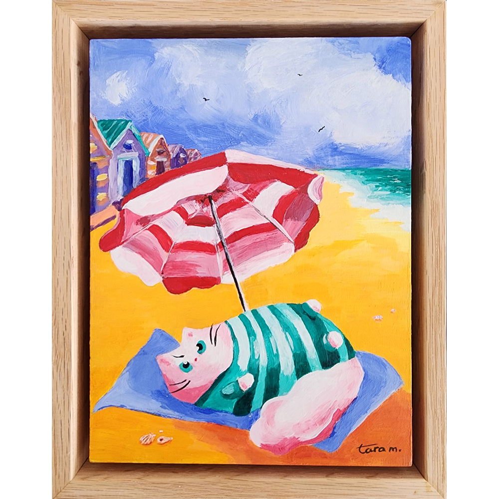 Beach Box Cats - Stripey Brighton Bathers