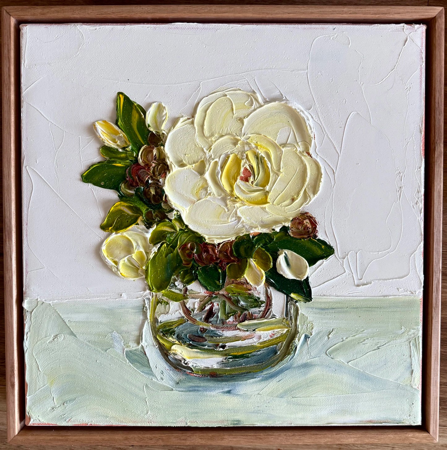 Gardenias in a Mason Jar
