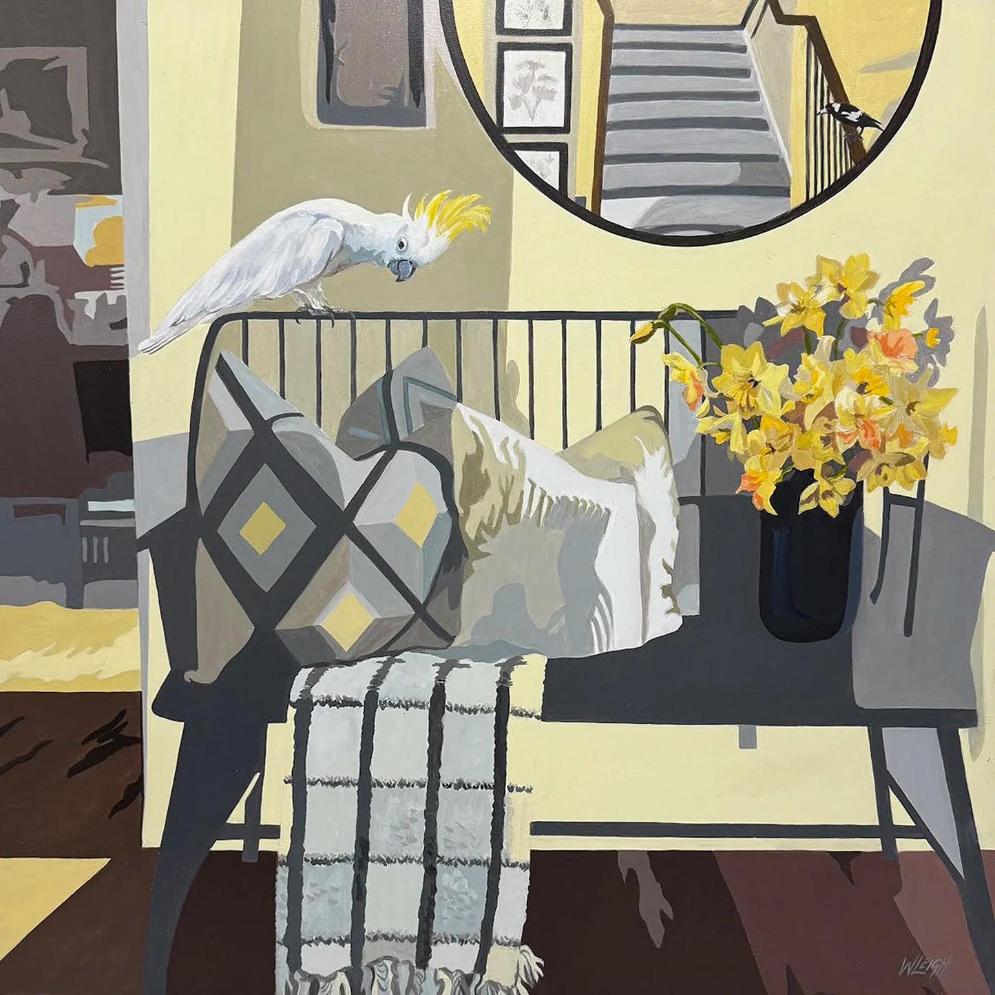 Golden Hues and a Cockatoo