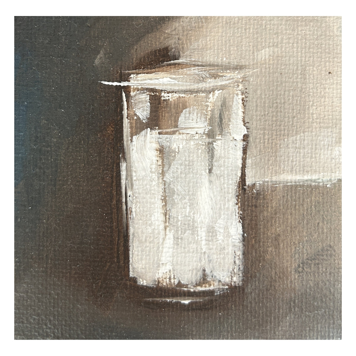 Glass of milk dark