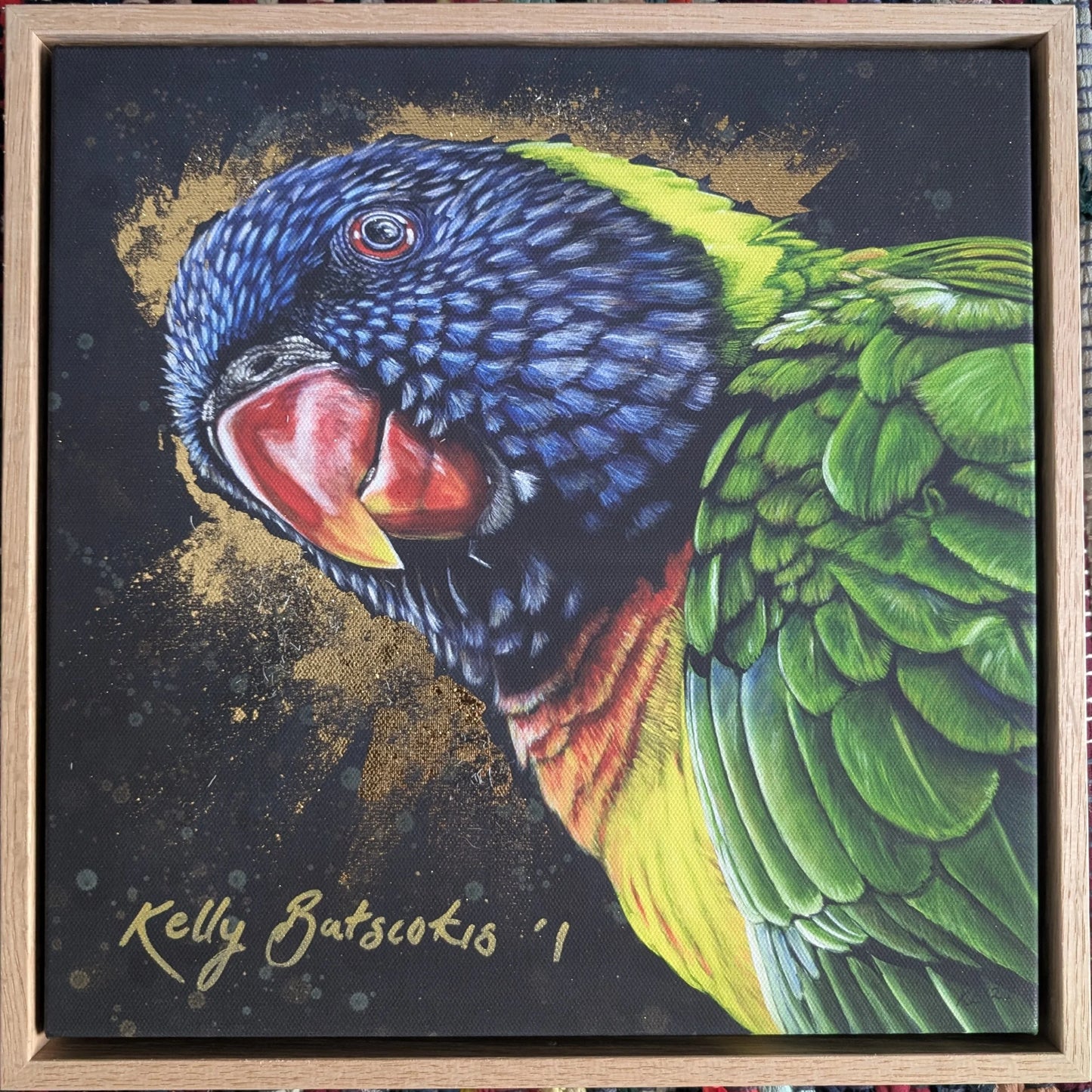 Shazza the Lorikeet – Embellished Print #1