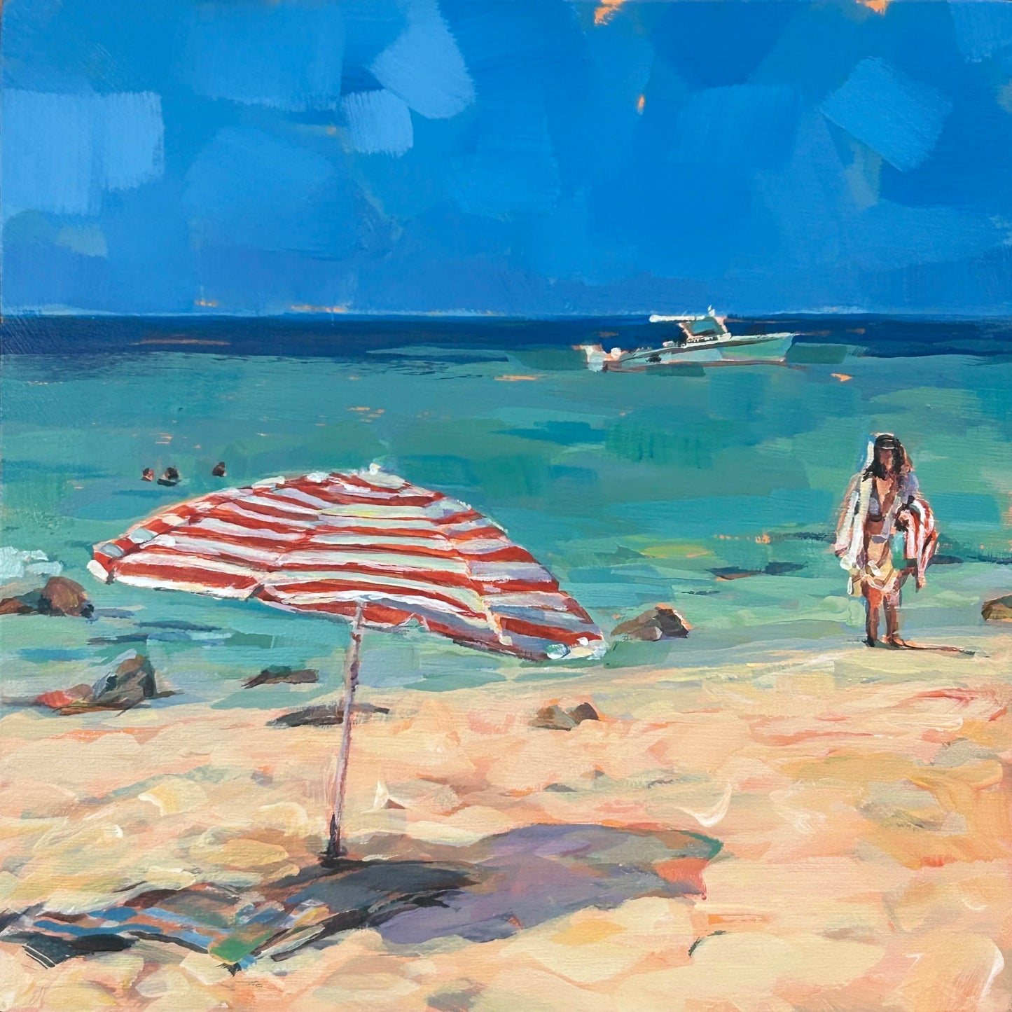 Red Striped Brolly II