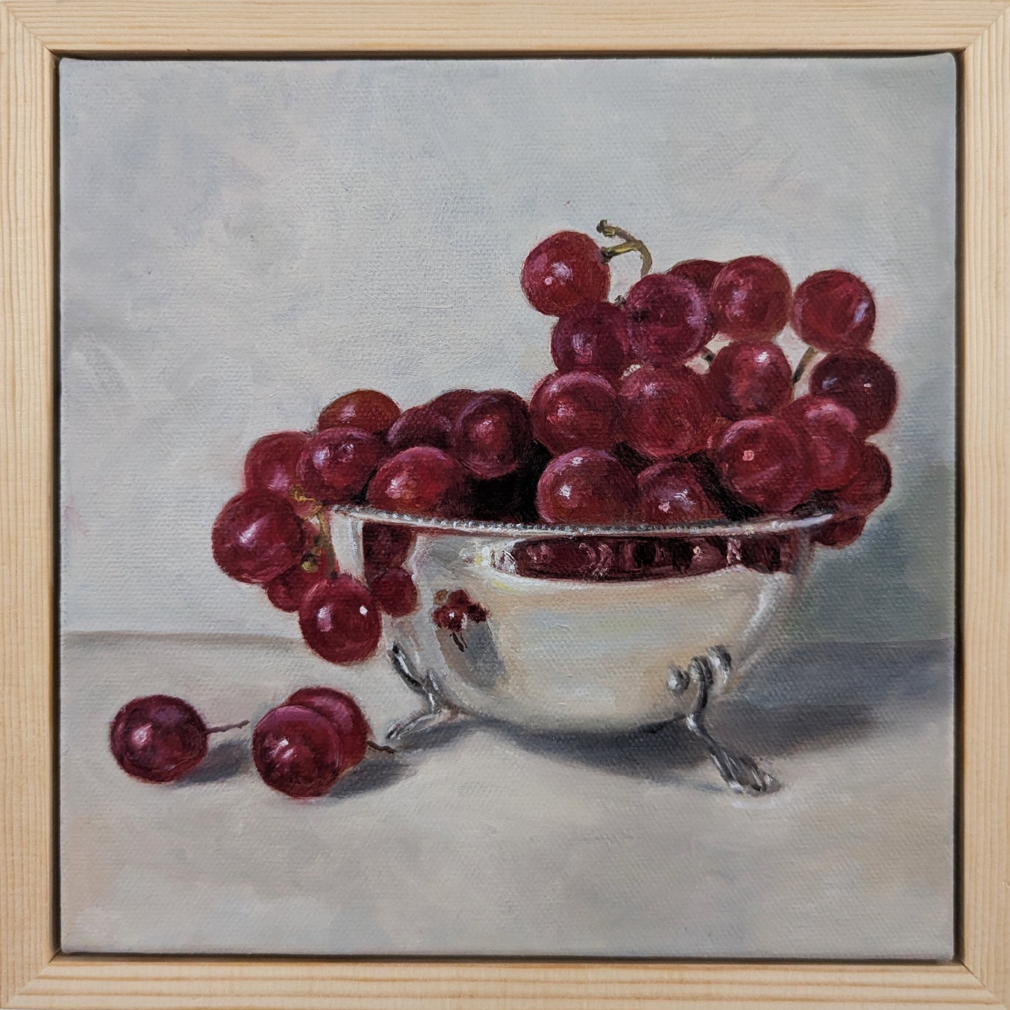 Grapes in Silver Bowl