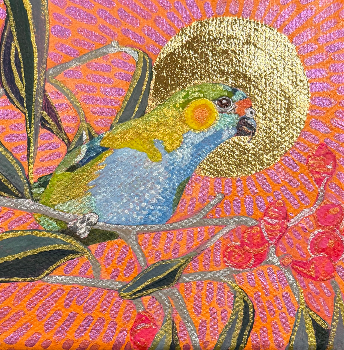 Parot Queen under a golden sun