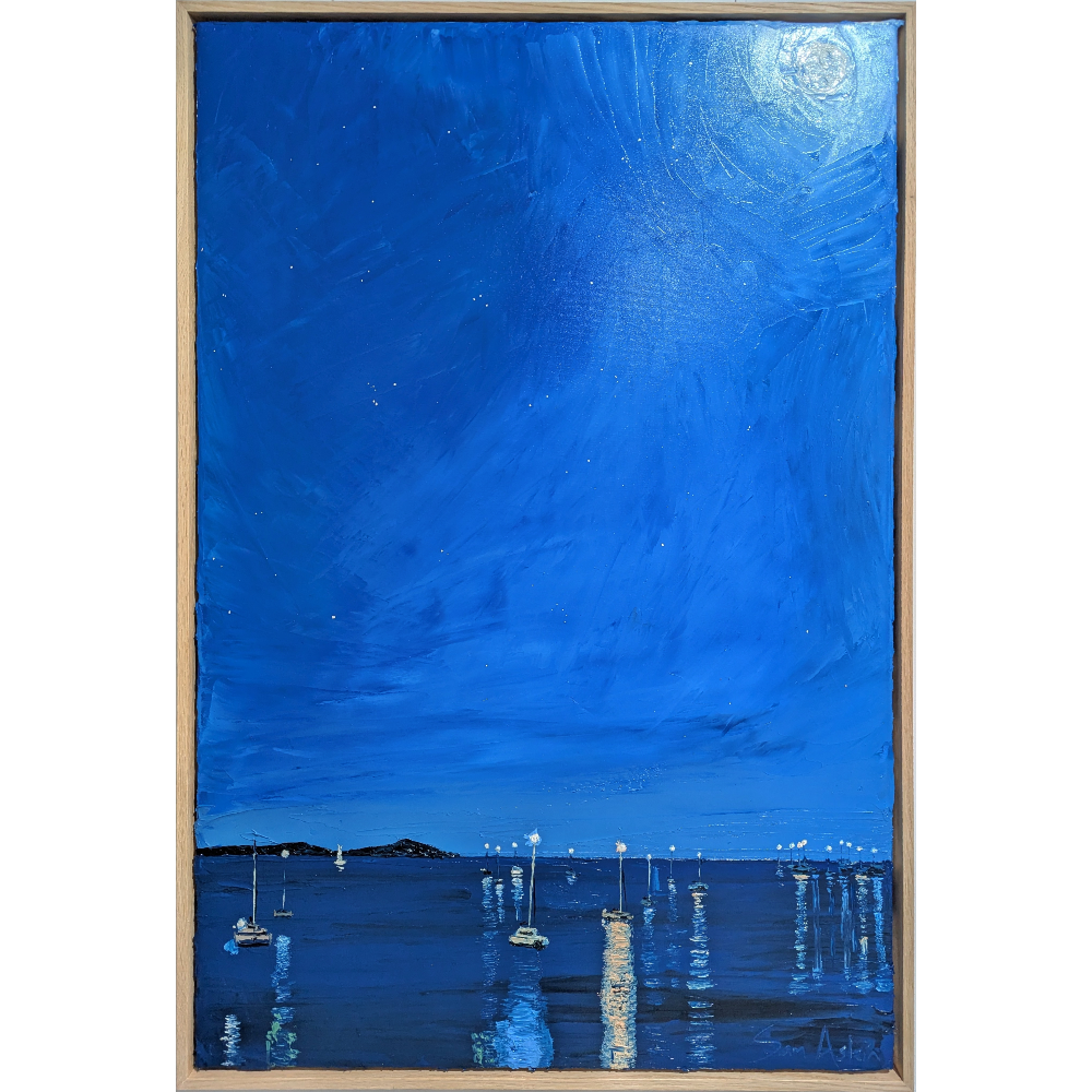 Boat Lights Beneath the Stars