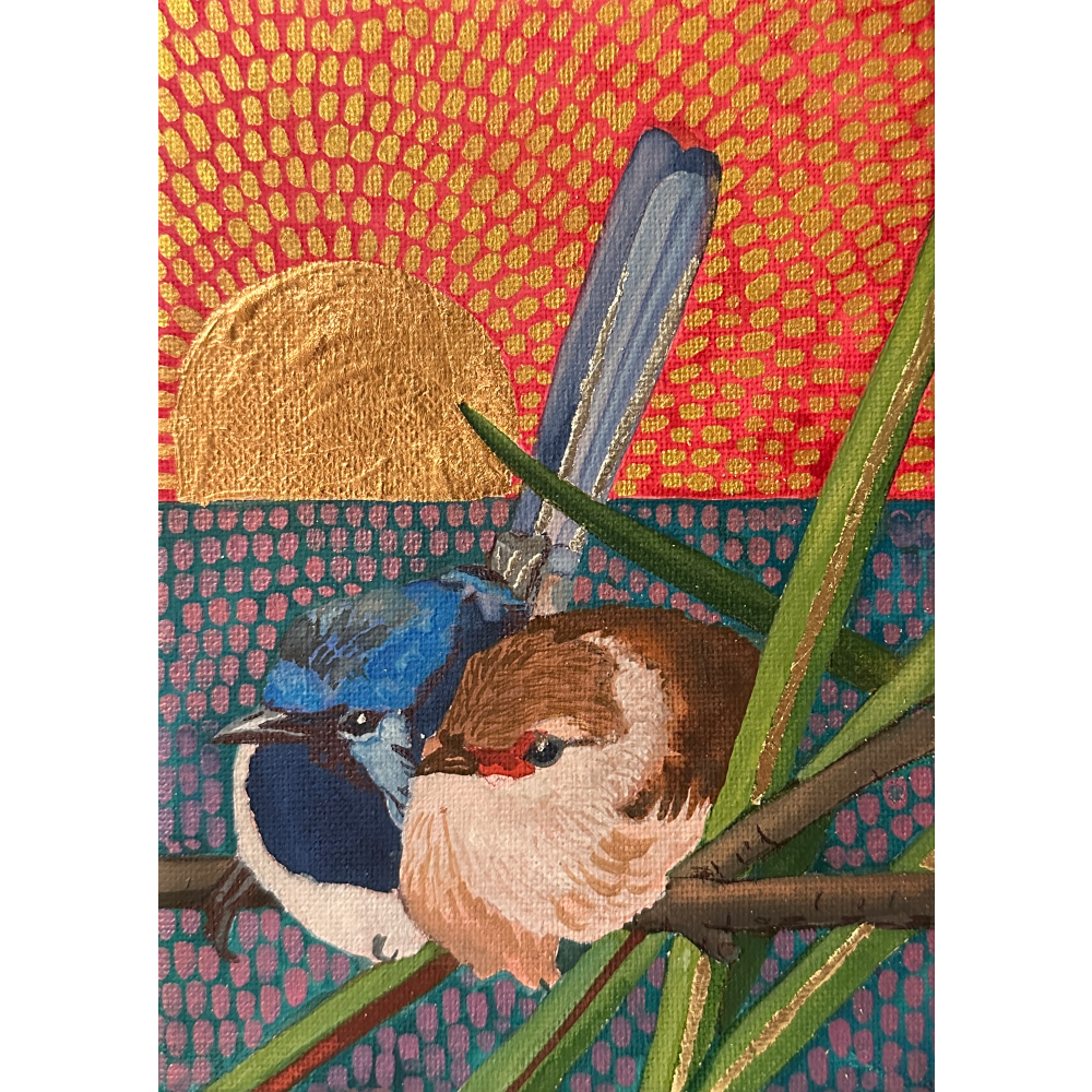 Wren lovers at sunrise