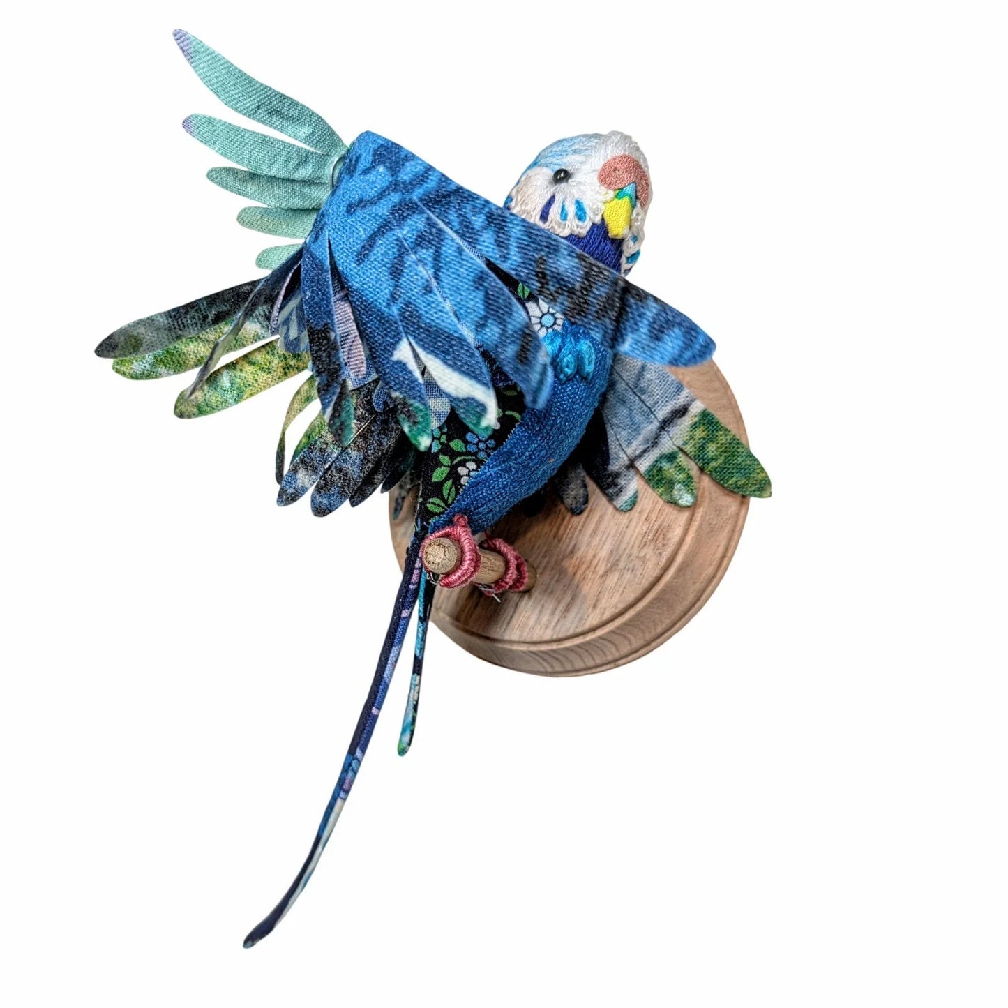 Blue Flying Budgie