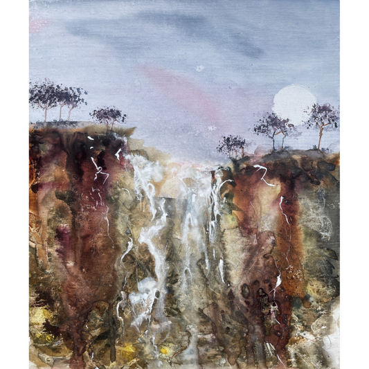 Flooding creek falls