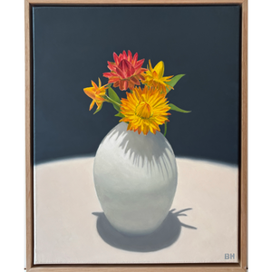 Red and yellow strawflowers