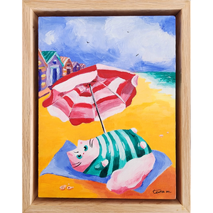 Beach Box Cats - Stripey Brighton Bathers