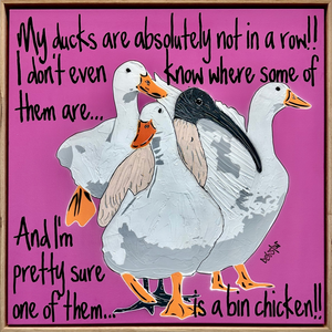 Ducks in a Row Magenta Bin Chicken