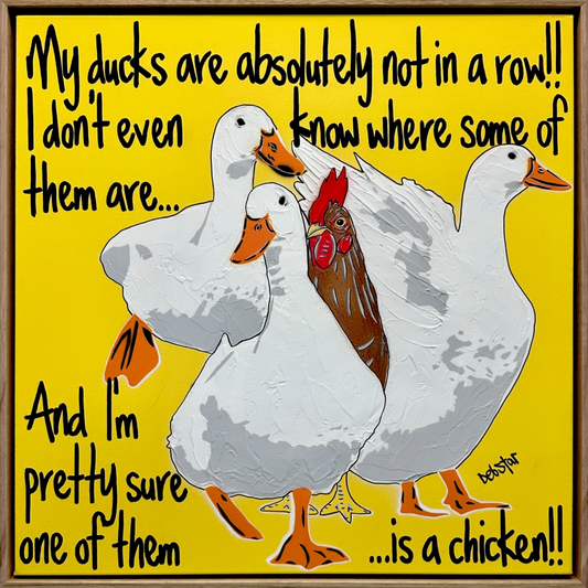 Ducks in a Row Yellow Chicken