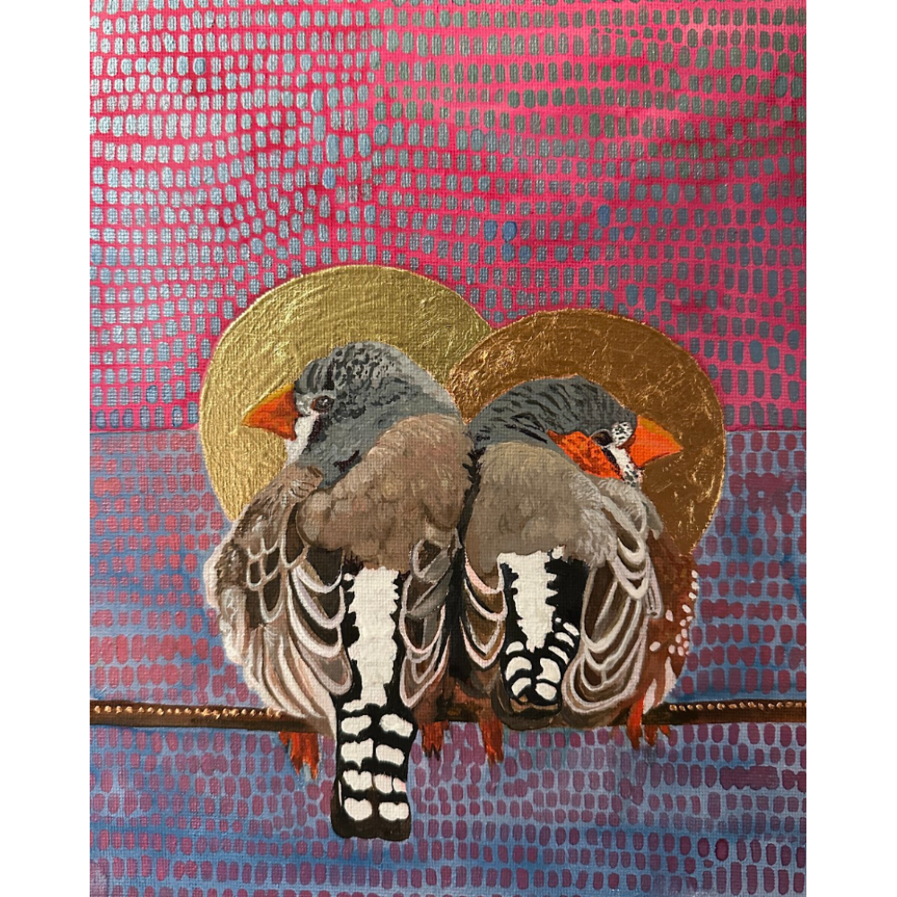 Finch lovers at dusk