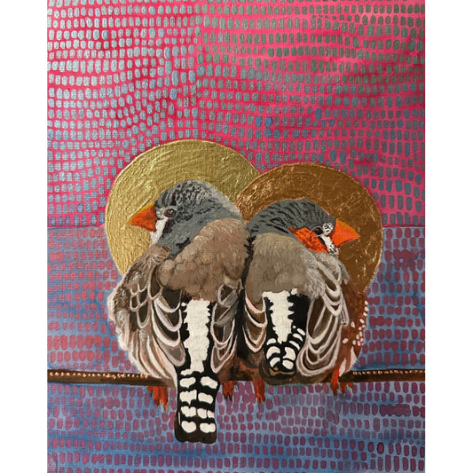 Finch lovers at dusk