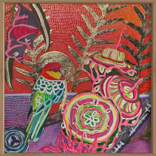 Mr West with gum nuts in a hot red sky