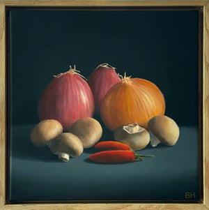 Three Onions, Mushrooms and Chillies