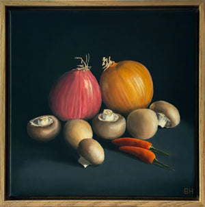 Onion Pair with Mushrooms and Chillies