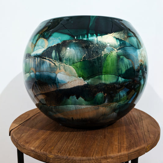 Handpainted Pot (Green)