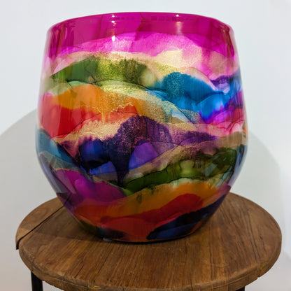 Handpainted Pot (Rainbow)
