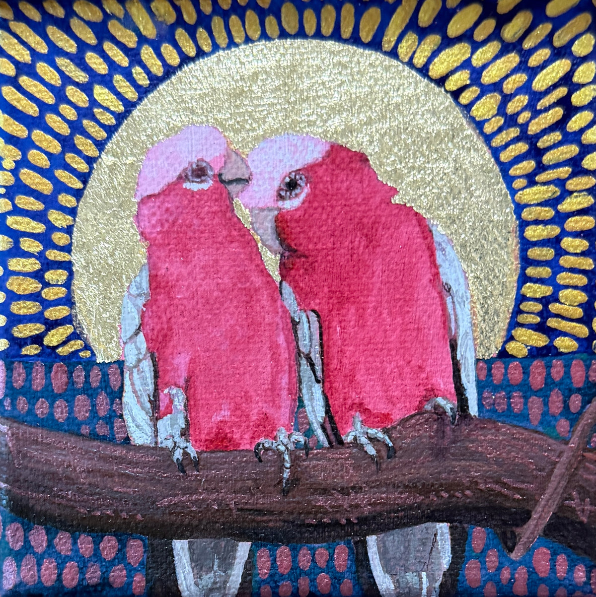 Galah Lovers in a golden sun’