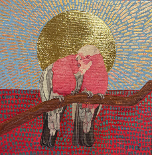 Kissing under a golden sun