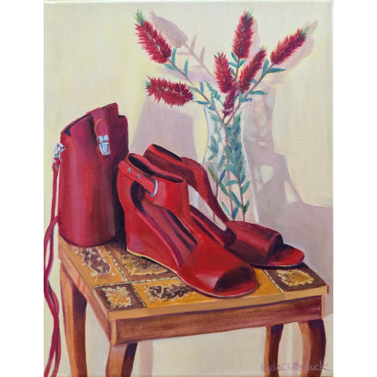 Red Shoes and Bottle Brushes