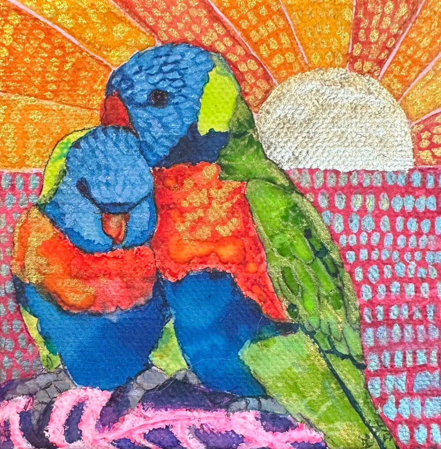 Rainbow Lovers with golden halo