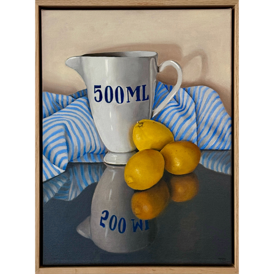 White Jug with Lemons