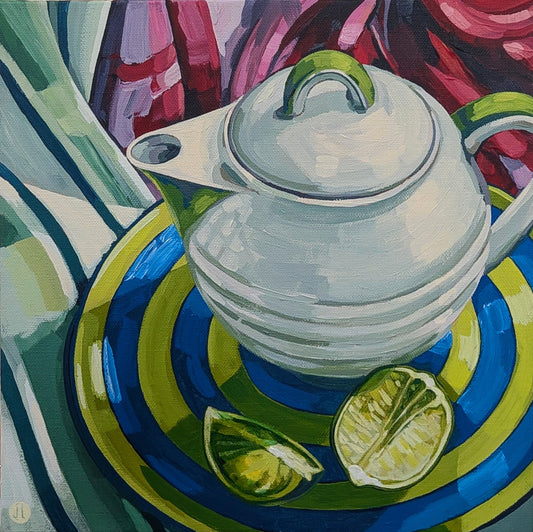 I'm a Little Teapot - Art Deco Teapot and Limes