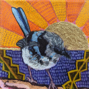 Mr wren with golden sun