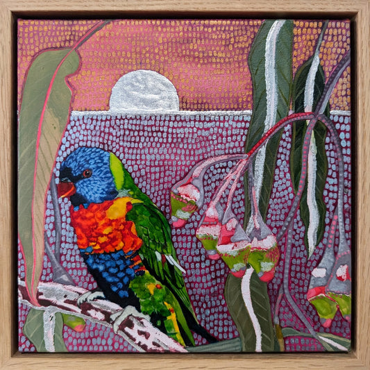 Mr Rainbow in a Purple Night Sky