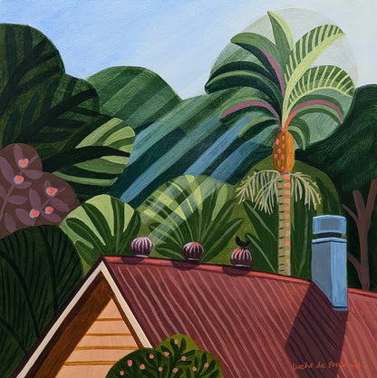 Four Rooftop Birds