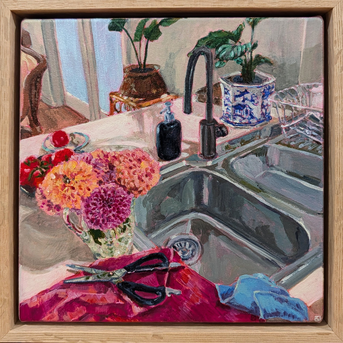 Dahlias and a Clean Sink