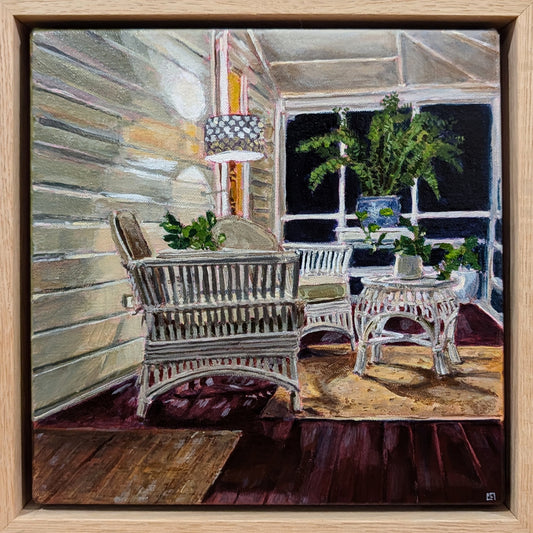 The Gauzed Verandah at Night, Narrabri