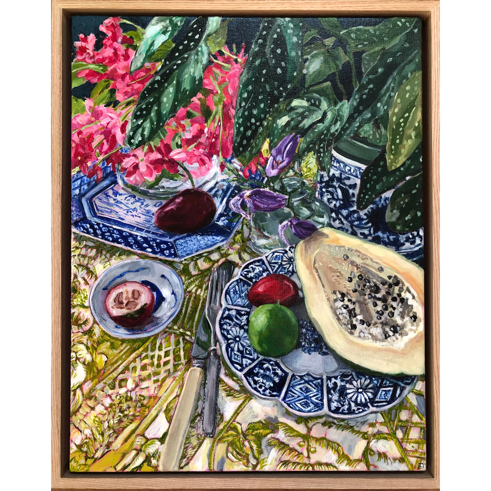 Green Papaya with Rangoon Creeper, Giant Purple Salvia and Sour Fruit of the Daintree Satin Ash