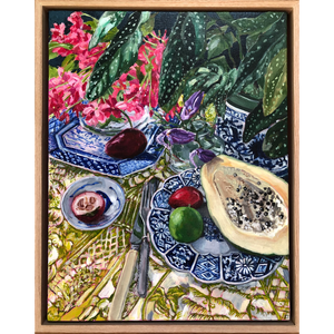 Green Papaya with Rangoon Creeper, Giant Purple Salvia and Sour Fruit of the Daintree Satin Ash