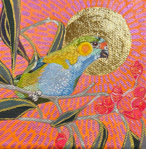 Parot Queen under a golden sun
