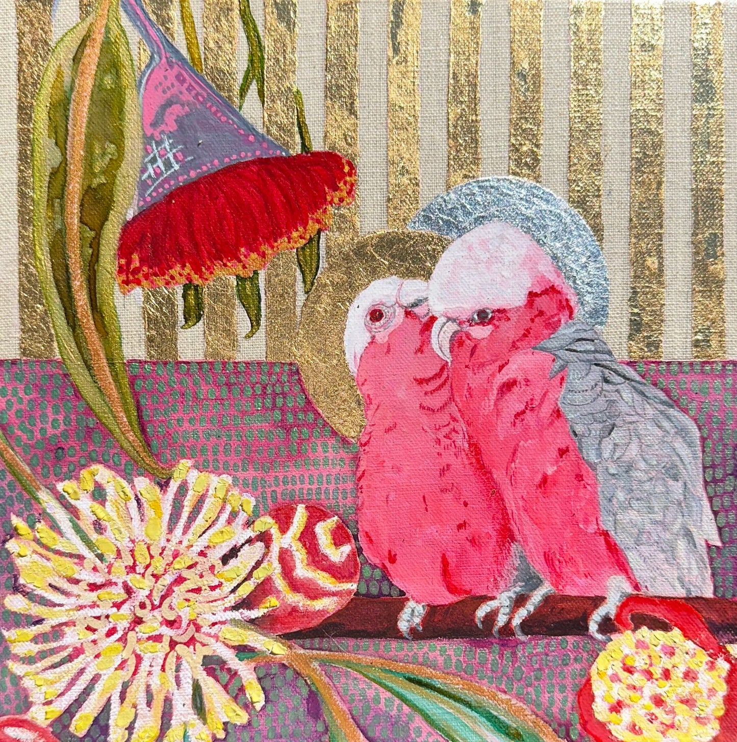 Pink Lovers in a Stripped Landscape