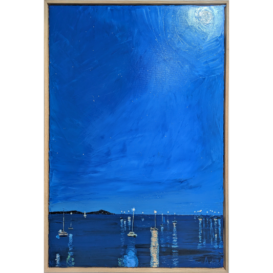 Boat Lights Beneath the Stars