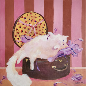 Boudoir Cats - My Hat Box