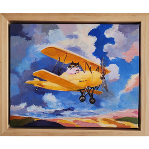 Sky Cats - Yellow Biplane