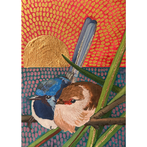 Wren lovers at sunrise