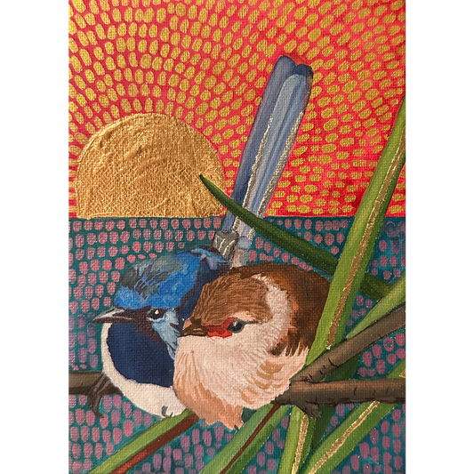 Wren lovers at sunrise