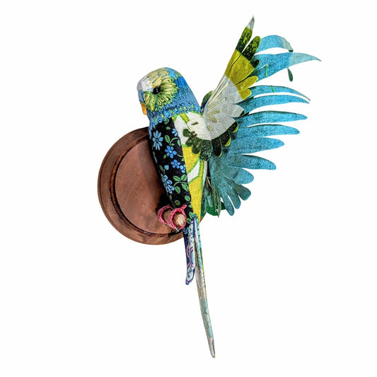 Blue-Green Flying Budgie