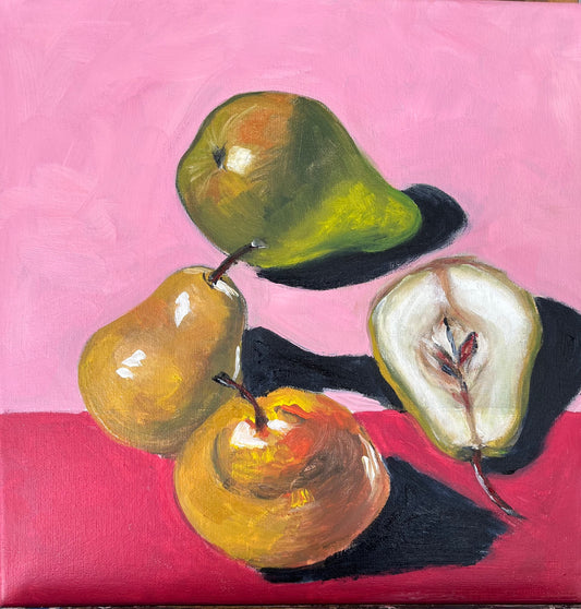 Pears on Pink