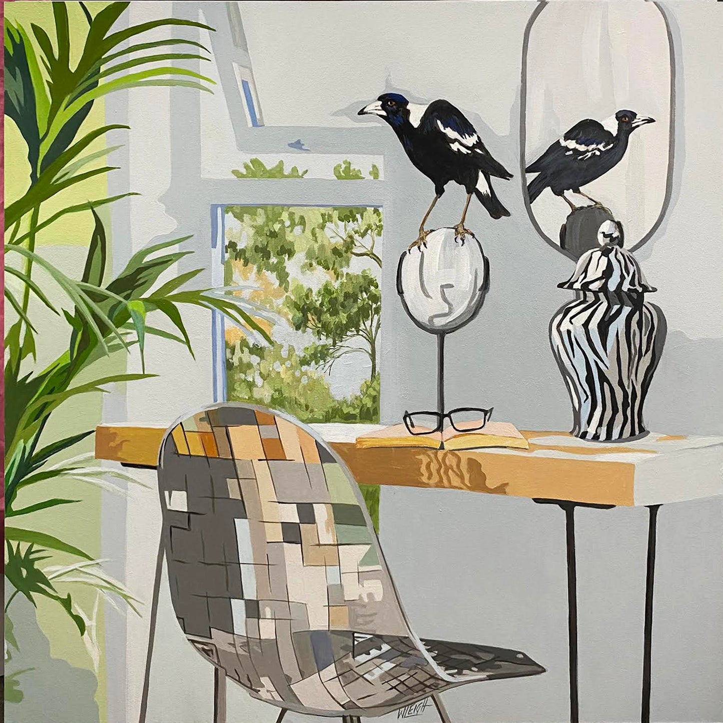 Mags on Mirror Stand